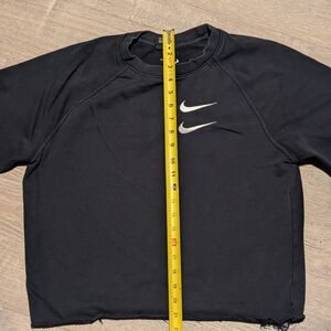 Nike Black Double Swoosh Crewneck Sweatshirt